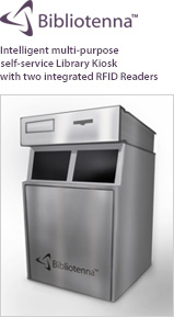 Bibliotenna - Library Kiosk with two integrated RFID Readers