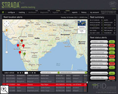 Strada - Vehicle Tracking Software Main Screen